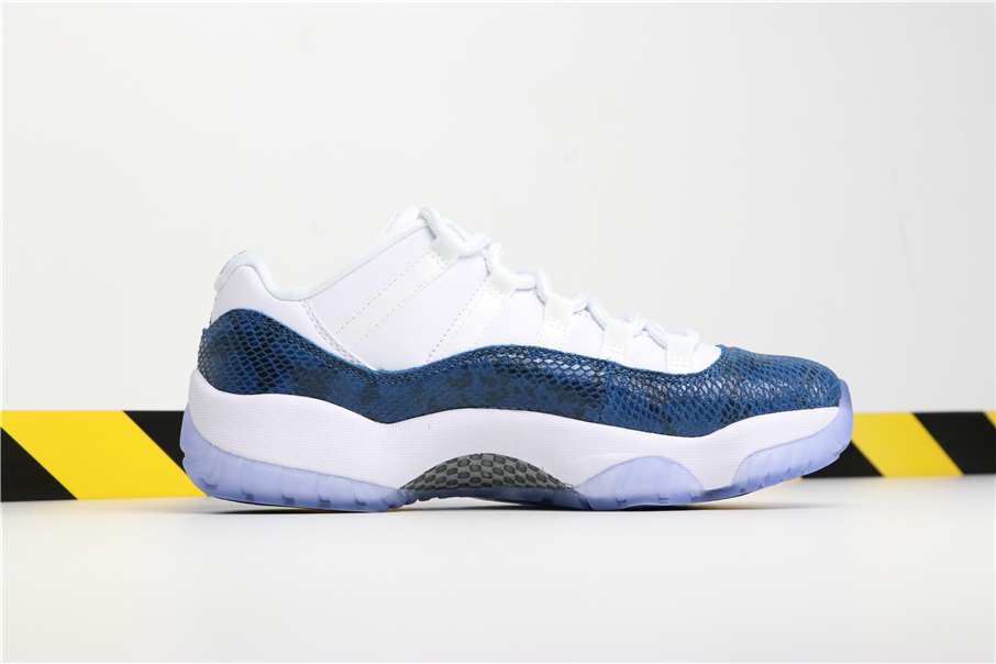 Air Jordan 11 Navy Blue Snakeskin Shoes - Click Image to Close